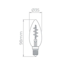 LAMP LED VELA LISA VIN ESPIRAL 2,5W 127V 180LM STH8381/24 STELLA - comprar online