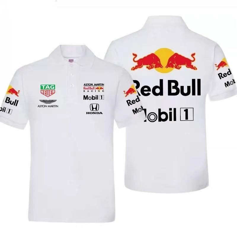 Camisa F1 - Red Bull Racing - Branco Gola Polo