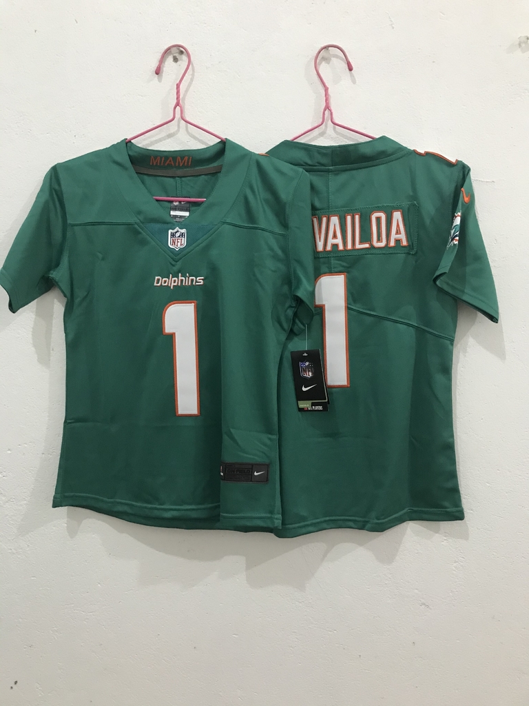Jersey Miami Dolphins Feminina Azul Beard Sports
