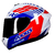 Capacete Axxis Draken Z96 Gloss White Red Blue