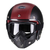 Capacete Bieffe B-45 Semi Revestido Preto Vermelho 60