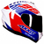 Capacete Axxis Draken Z96 Gloss White Red Blue - loja online