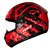 Capacete Peels Racing Spike MOB Vermelho Preto C/ Narigueira 56