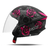 Capacete New Liberty 3 Flowers Preto Fosco - Pro Tork