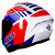 Capacete Axxis Draken Z96 Gloss White Red Blue - comprar online