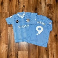 Camiseta Manchester City Haaland niño celeste