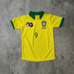 Camiseta Ronaldo Brasil retro niño