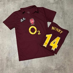 Camiseta Arsenal Henry O2 bordo retro