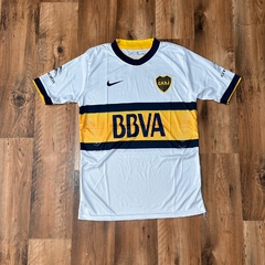 Camiseta Boca BBVA 2015 blanca retro Hooligans Bahia