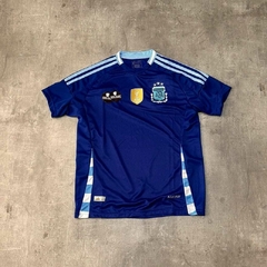 Camiseta AFA suplente copa america azul con rayas celestes Messi - Hooligans Bahía