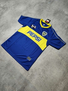 Camiseta Boca Pepsi titular azul retro Tevez en internet