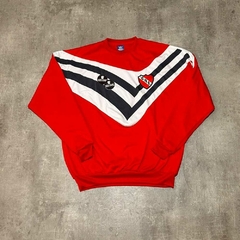 Buzo Independiente roja franja blanca retro