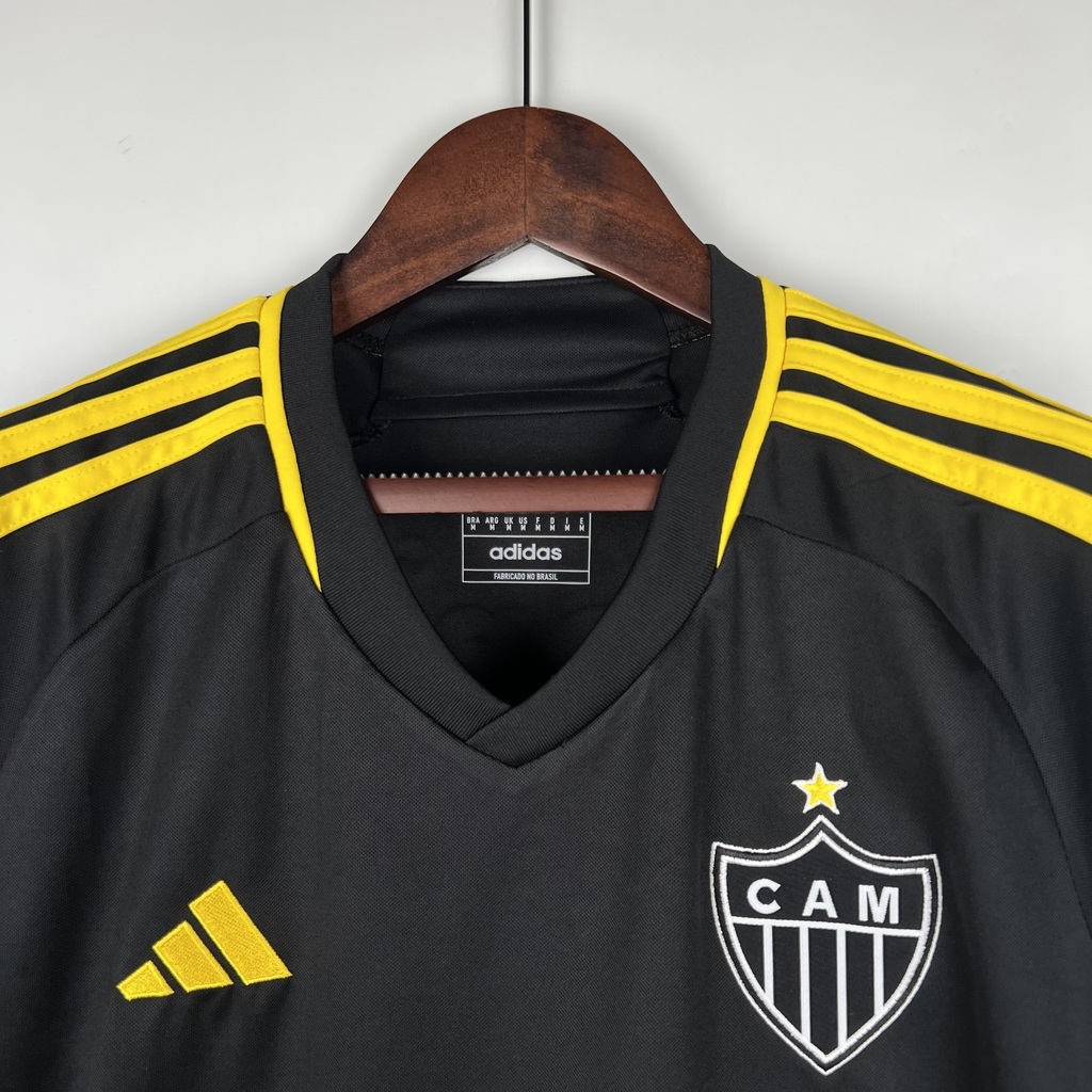 Camisa Adidas Atlético-MG 2023/24 Torcedor Masculina - Preta+Amarela