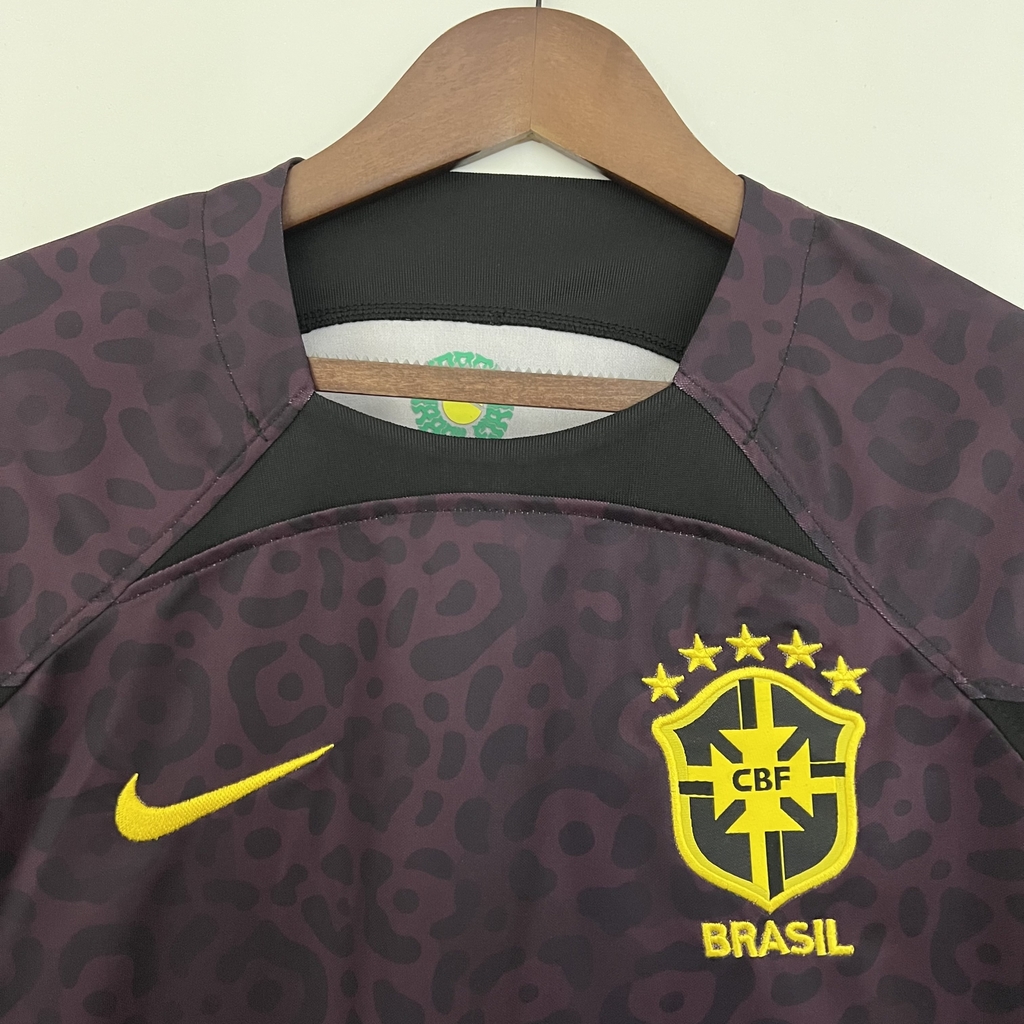 Camisa de Goleiro do Brasil Nike Preta Torcedor Pro 22/23 - Masculina