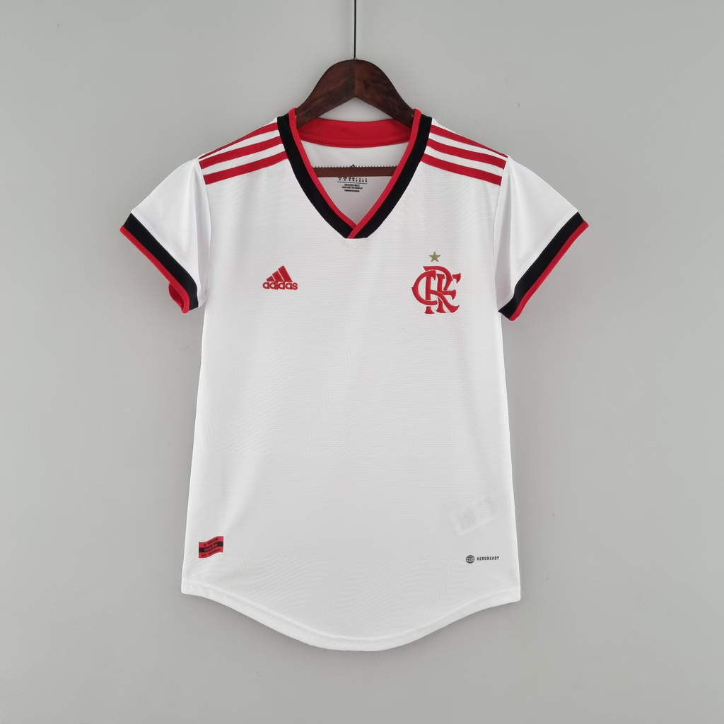 Camisa Feminina Flamengo adidas 22/23 Branca - Torcedor