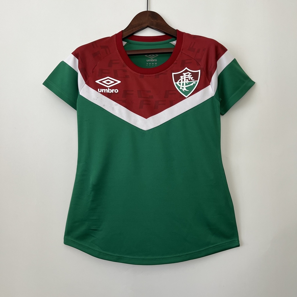 Camisa Fluminense Treino 2023 24 Umbro Feminina Verde Gren