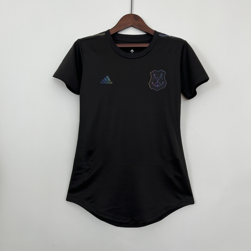 Camisa Adidas Flamengo 2023 24 Torcedor Feminina Preta