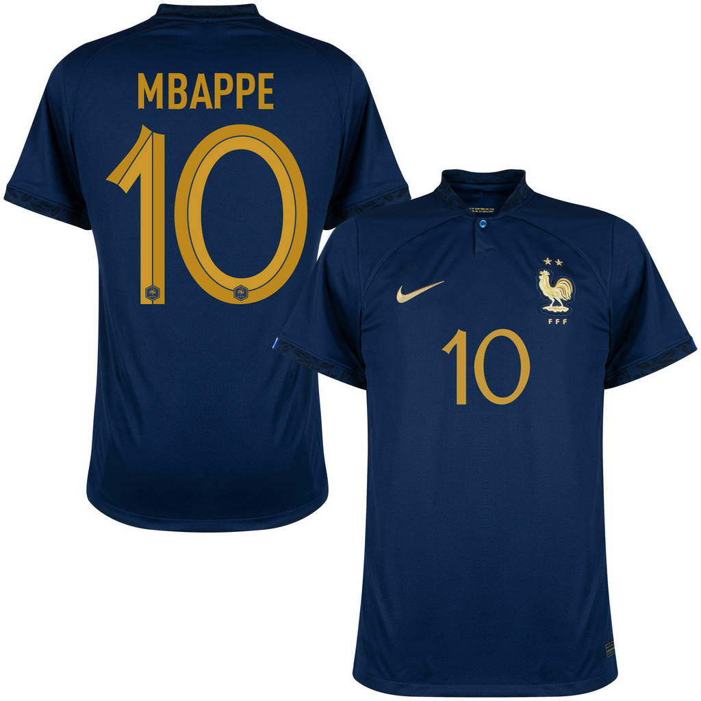 Camisa Nike França Home 2022/23 Mbappe 10 Torcedor - Masculino