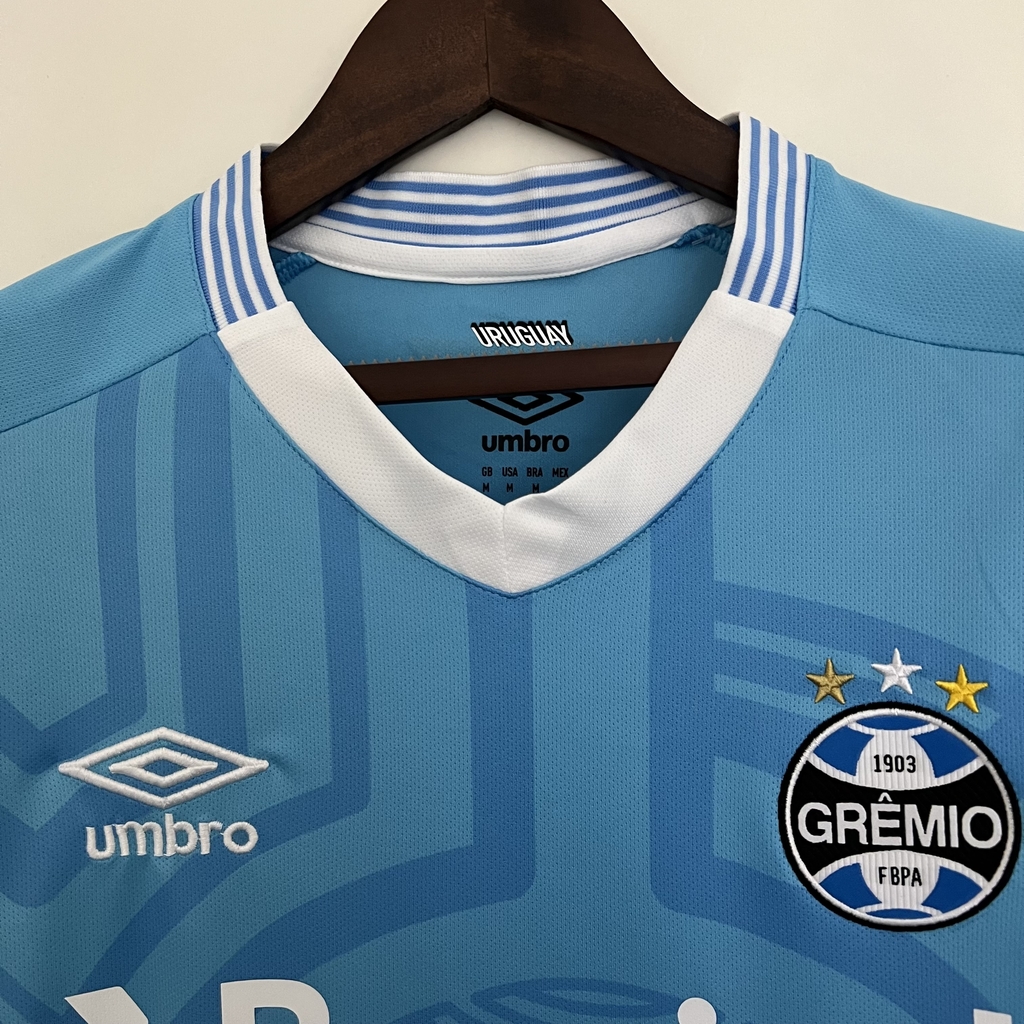 Camisa Umbro Grêmio III 2022/23 Azul Celeste Suárez nº 9 - Masculin