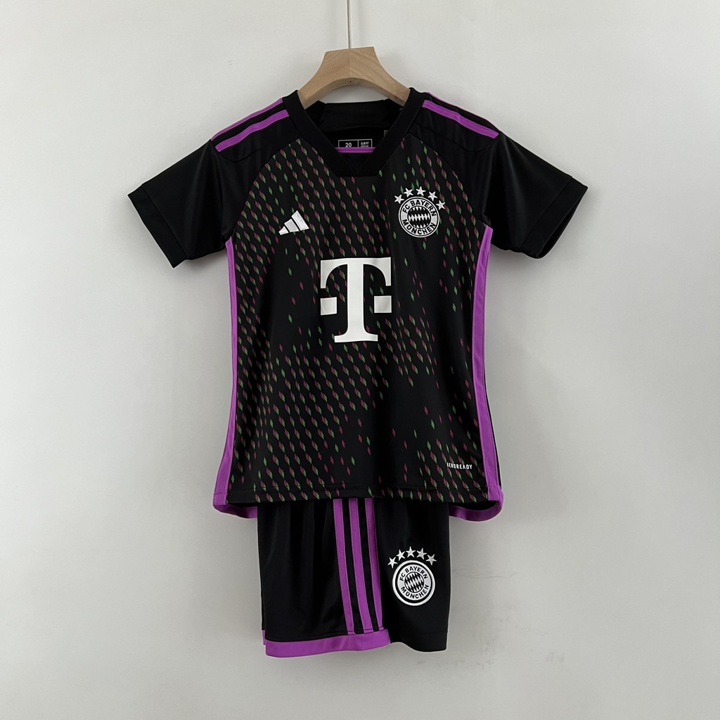 Camisa Infantil Bayern de Munique 2023-2024 Adidas Torcedor - Preta