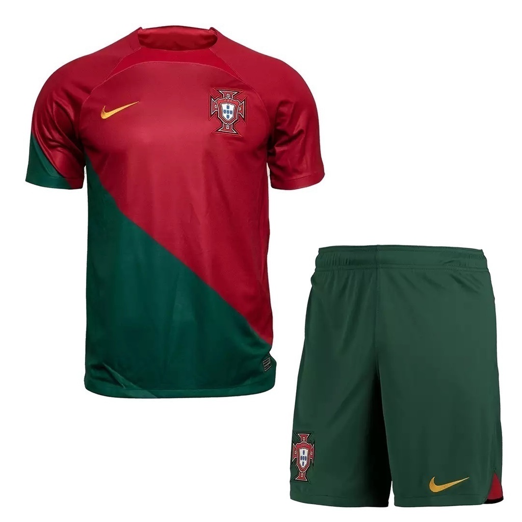Camisa Infantil Portugal 2023/24 Nike Torcedor - Vermelha+Verde