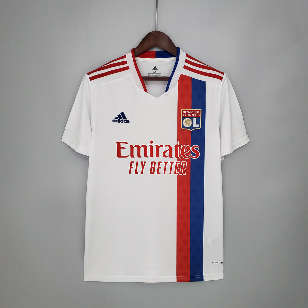 Camisa Lyon Home 21 22 Torcedor Adidas Masculina Branco