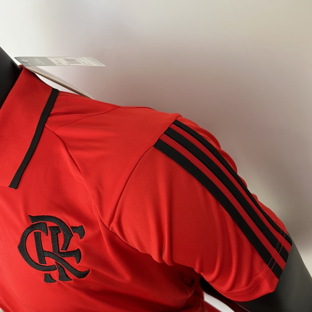 Camisa Polo Flamengo Adidas 2023/24 Masculina - Vermelha