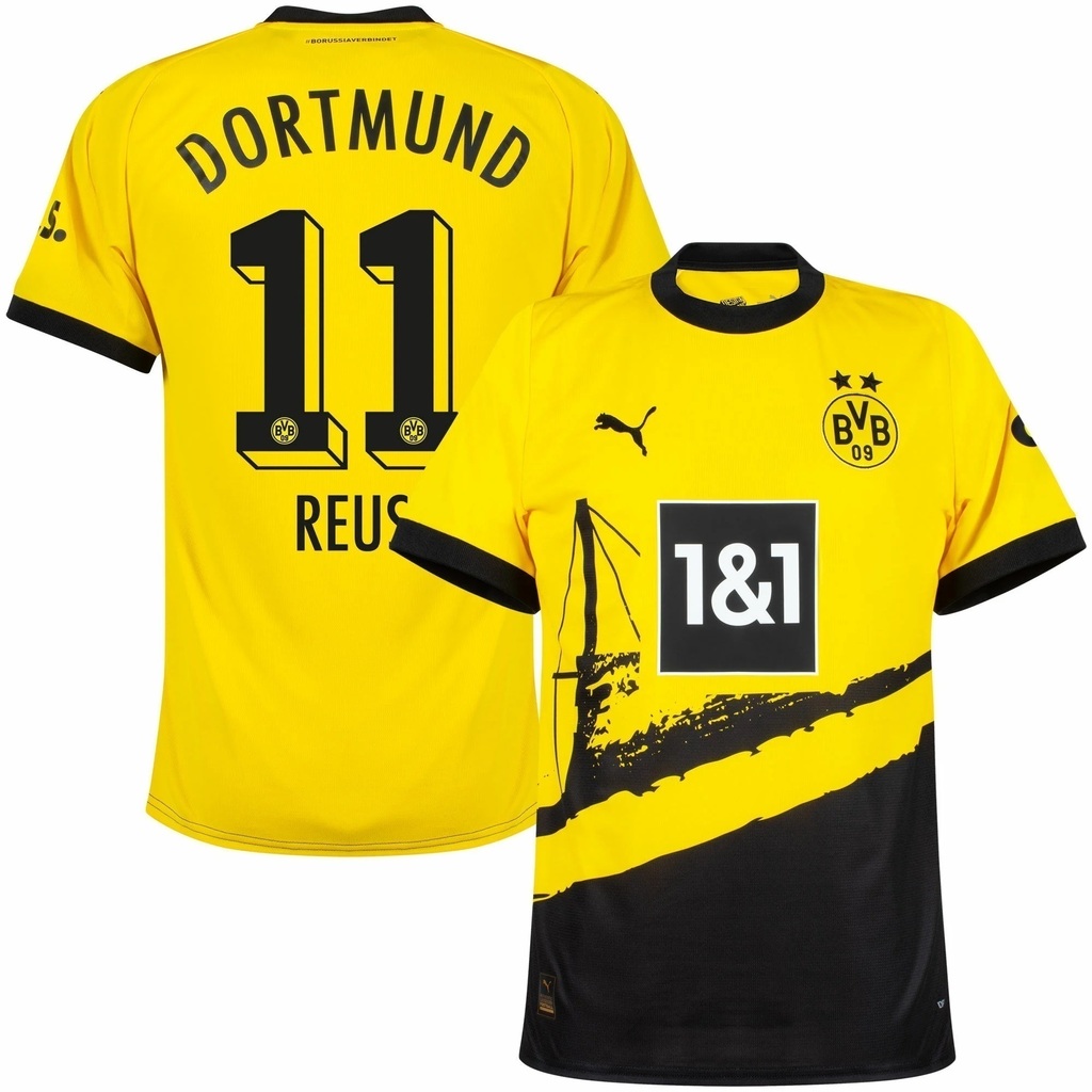 Camisa Puma Borussia Dortmund 23 24 Reus 11 Masculina Amarela