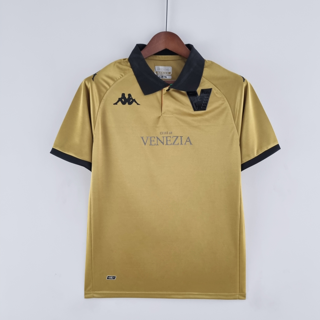 Camisa Kappa Venezia FC Home 2022/23 Torcedor Masculina - Dourada