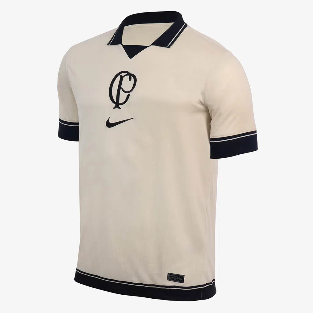 Camisa Nike Corinthians IIII 2023-2024 Torcedor Masculina - Bege