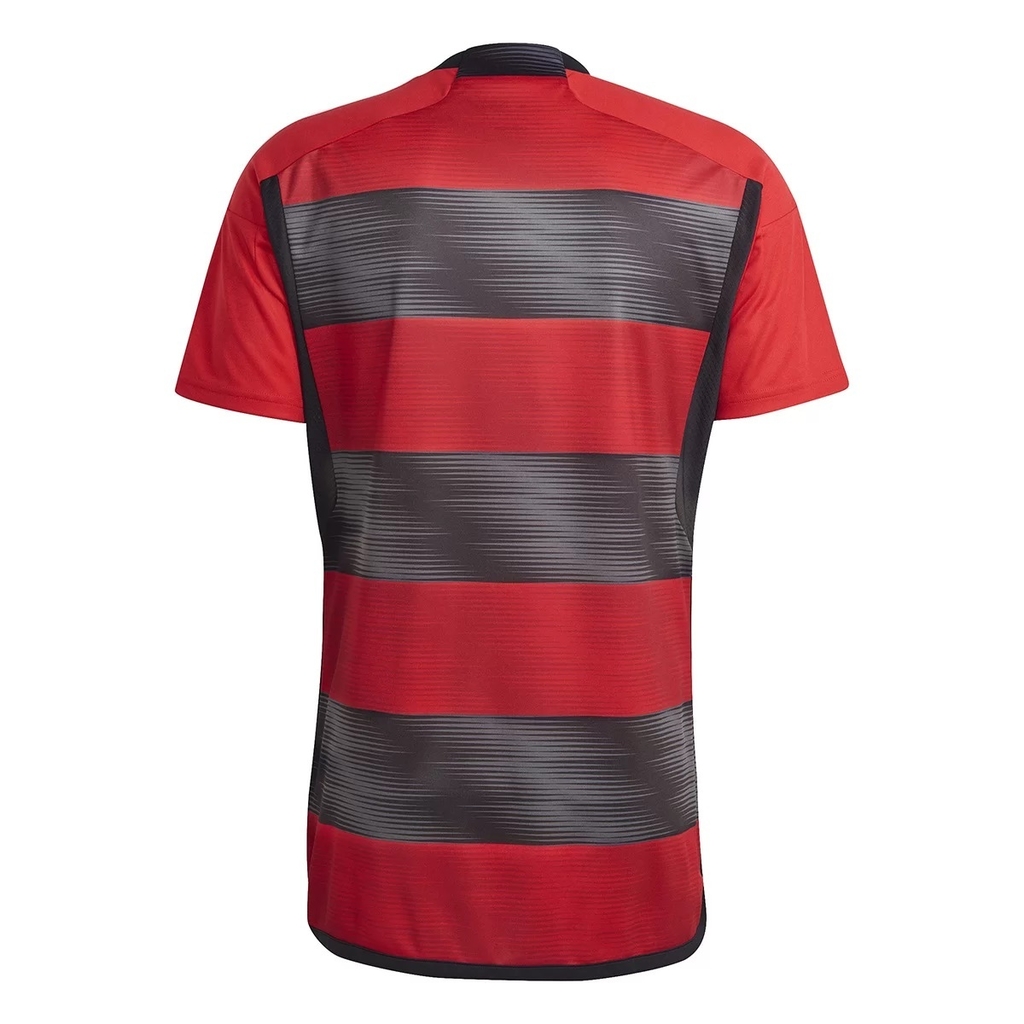 Camisa Flamengo I 23/24 Torcedor Adidas Masculina - Vermelho+Preto