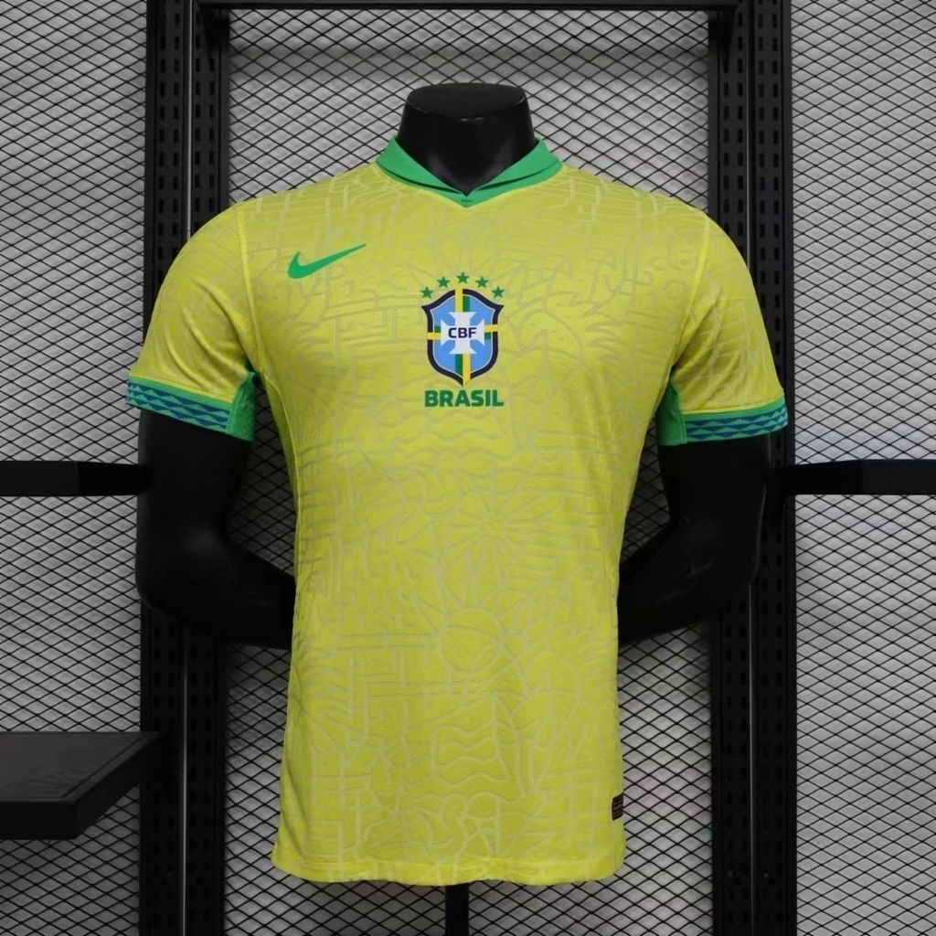 Camisa Brasil Home 2020 Nike Masculina Jogador Amarela