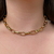 Choker de Elos Ovais Lisos Dourada