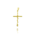 Pingente Crucifixo Trançado 4 Mini 3,2cmX2,1cm 2g (Banho Ouro 18k)