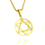 Pingente Estrela de Davi Circular Pequeno 2,2cmX1,9cm 1,3g (Banho Ouro 18k) - comprar online