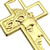Pingente Cruz Rosto de Cristo Vazado 3,7cmX2,2cm 2,5g (Banho Ouro 18k) - comprar online