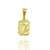 Pingente Face de Cristo Pequena Chapada 1,6cm x 1cm 1,3g (Banho Ouro 18k)