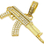 Pingente Draco Arma Cravejado em Zircônia 2,4cmX4,2cm 5,4g (Banho Ouro 18k) na internet