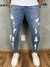 Calça Jeans Premium Ripped Pigmented With Orange na internet