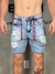 Bermuda Jeans Masculina Estilo Mauricinho Detalhes e Bordado Vermelho - comprar online