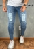Calça Jeans Masculina Premium Skinny Detalhe Patche Caveira - loja online