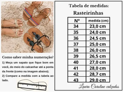 Sandália Rasteira Mari de amarração e Tiras coloridas Metalizada - Laura Caroline 