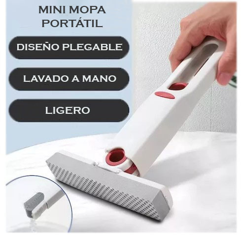 Mini Mopa Portátil para el hogar multiusos, baño cocina vidrio.