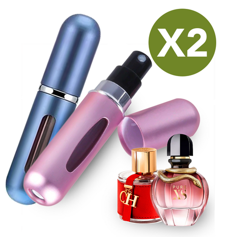 Set X2 Perfumero Recargable portatil