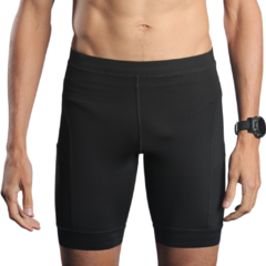 Bermuda de Compressão Masculina para corrida com Bolsos BLACK