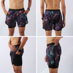 Shorts 2 em 1 - estampa Holográfica - comprar online
