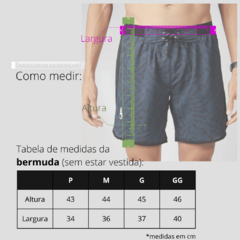 Shorts 2 em 1 longo - Preto com gecko branco - Kupaa Sports | Loja de Roupas Fitness, Corrida e Esportivas