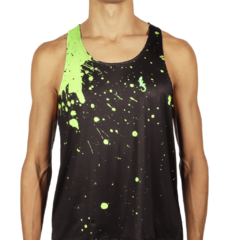 Camiseta Regata masculina BLACK GREEN INK