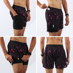 Shorts 2 em 1 - estampa Black Ink - comprar online