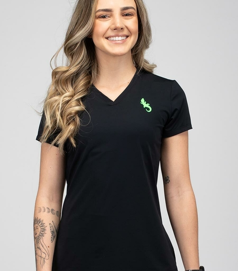 Camiseta Esportiva Masculina Dry Fit com proteção UV+ Black